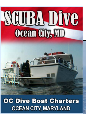 Ocean City SCUBA Diving, Maryland Diving, Wreck Diving, SCUBA Classes, SCUBA Dive Maryland, Delaware SCUBA Diving